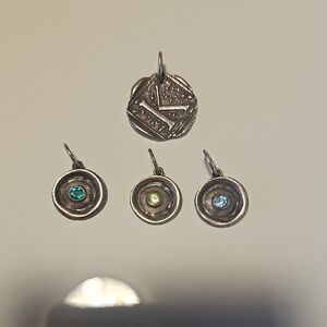Waxing Poetic 925 Silver Earrings with Blue and Green Accents